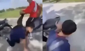 Nam sinh lớp 10 bị bắt quỳ, liếm biển số xe Nam sinh lớp 10 bị bắt quỳ, liếm biển số xe